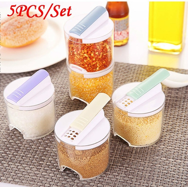 Plastic Spice Rack Stacked Storage Seasoning Boxes Spice Jars With