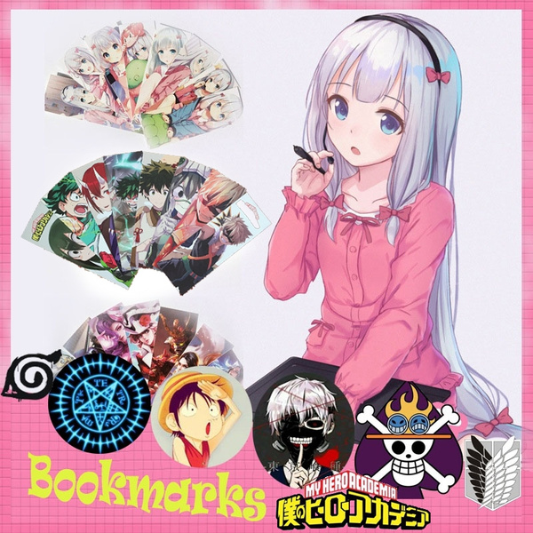 8 Pcs/Set ANIME Hard Paper Double-side Print BOOKMARKS One Piece My ...