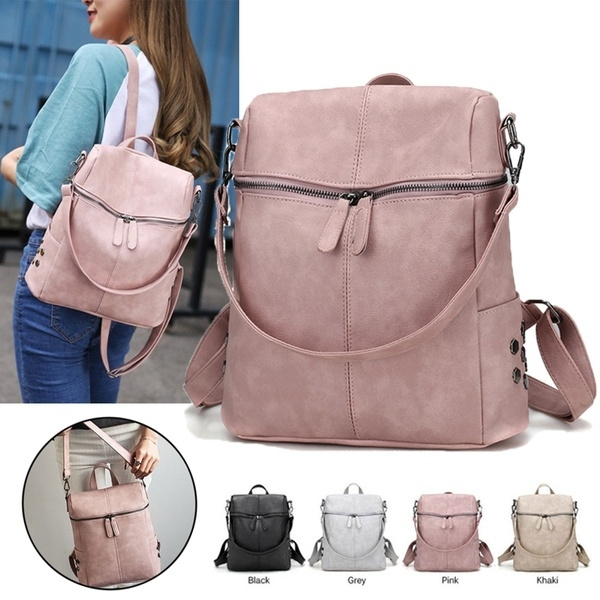 Women Backpack casual PU Leather Travel Shoulder Bag Handbags Rucksack  Backbag