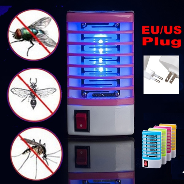 LED Electric Mosquito Fly Bug Insect Trap Killer Zapper Night Lamp Lights US/EU 