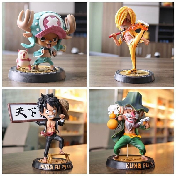 新しいワンピース中国カンフーバージョンルフィチョッパーサンジウソップアクションフィギュアハロウィンギフト漫画愛好家コレクター Wish