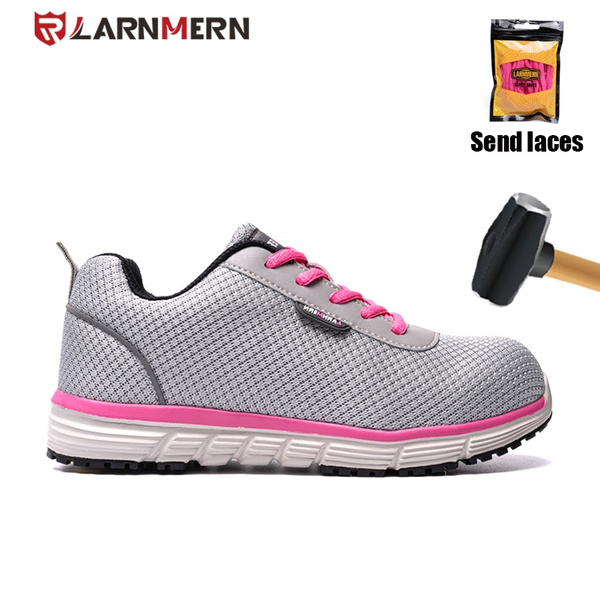 LARNMERN Botas de seguridad contra el aire con punta de acero para hombre /  mujer Zapatillas de trabajo Zapatillas de trabajo Zapatos transpirables |  Wish