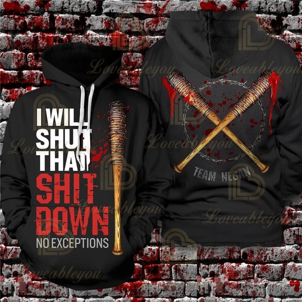 The Walking Dead Cosplay Costume Men's Fashion Baseball Bat Digital