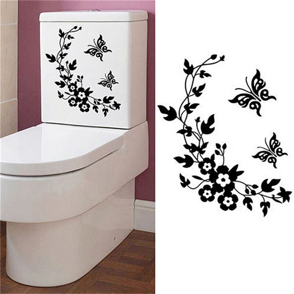 Personalized Elongated RNK Shops Lotus Flower Toilet Seat Decal