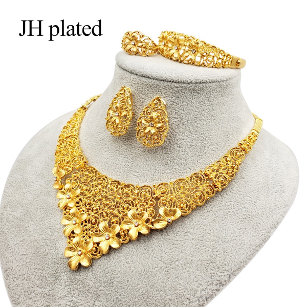 women Necklace Bracelet earrings ring 