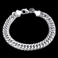 Sterling, Jewelry, Chain, Men Bracelet