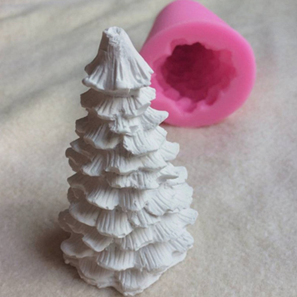 Diy 3d Christmas Tree Decoration Silicone Candle Molds Resin Clay Crafts Moulds Cupcake Decoration Tools Wish