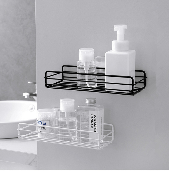 1pc Bathroom Storage Rack, Wall Mounted Punch-Free Storage Rack, Shower  Caddy Basket, Bathroom Organizer, Bathroom Accessories