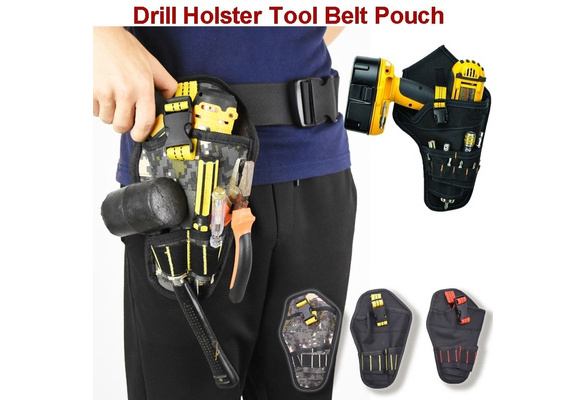 Heavy-duty Drill Holster Tool Belt Pouch Bit Holder Hanging Waist Bag Drill Tool