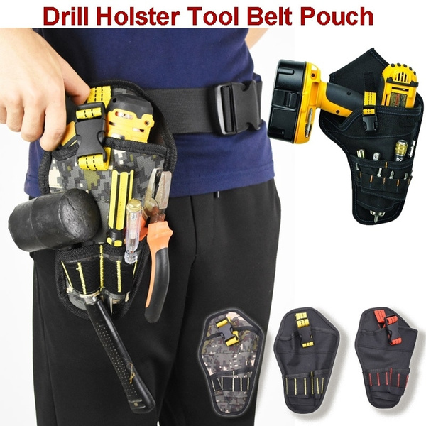 Electricians Waist Tool Belt Pouch Bag Lithium Drill Carry Case Holder Tool Bag 