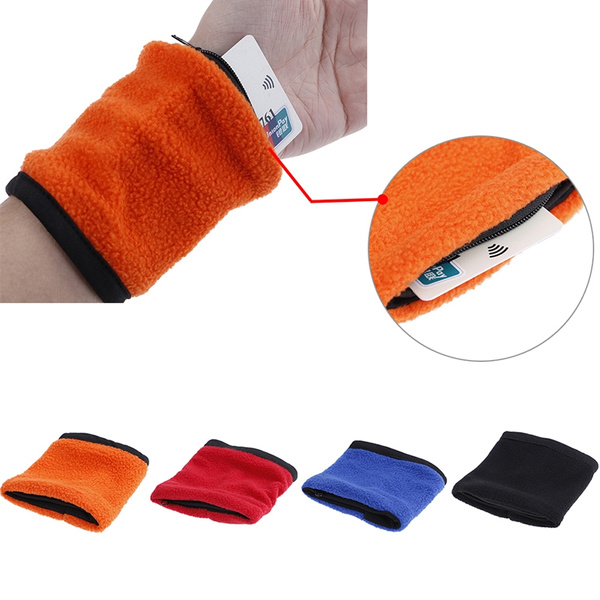 Wrist Gym Sweat Bands Wallet Pouch Arm Bag Key Card Storage Cas With Zipper GutY 
