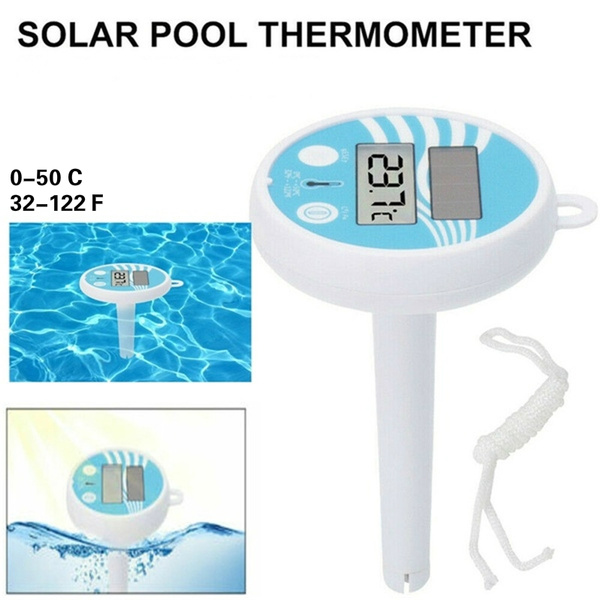 Digital solar-powered pool thermometer