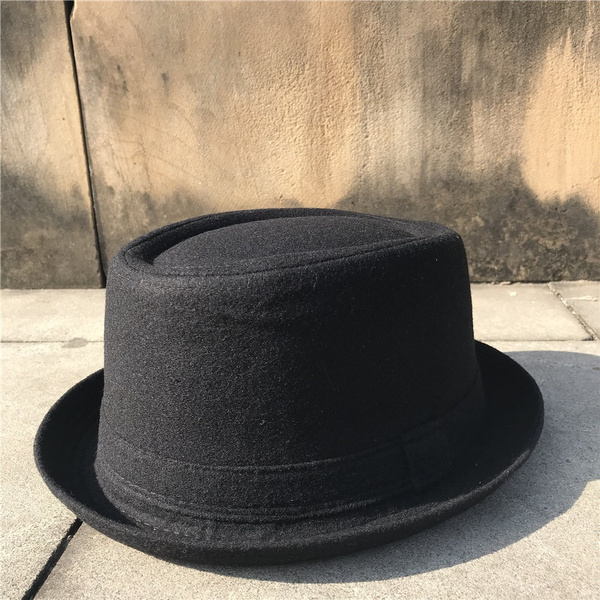 Wool Pork Pie Hat Men Fedora Hat Men 