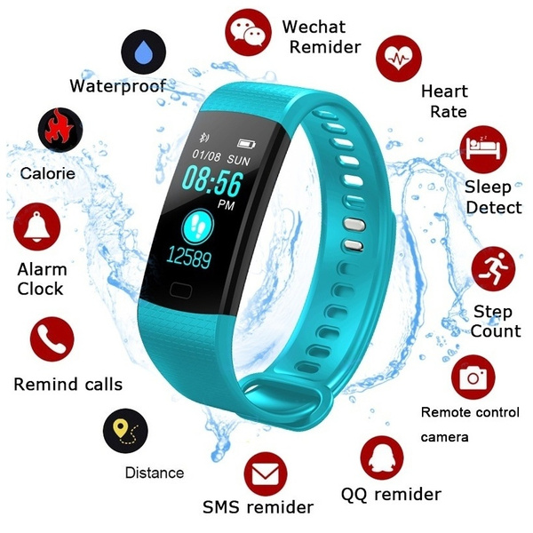 Y5 smart watch activity heart 2024 rate tracker