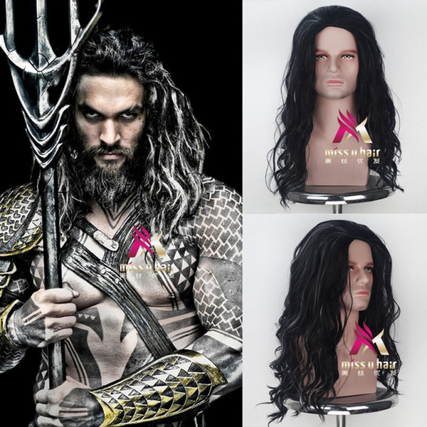 Movie Justice League Aquaman wig Aquaman Role Play Poseidon Hair