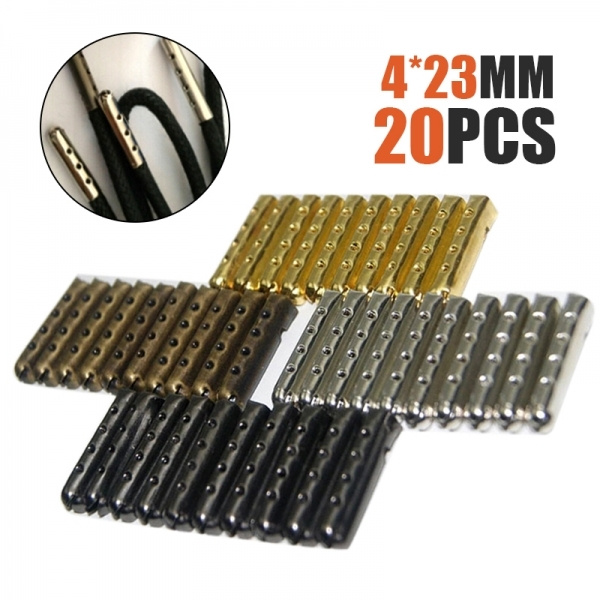 20Pcs Metal Aglets DIY Shoelaces Repair Shoe Lace Tips Replacement End 4 Colors 20Pcs Metal Aglets DIY Shoelaces Repair Shoe Lace Tips Replacement End 4 Colors