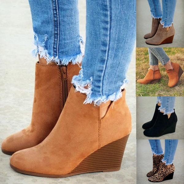 wedge animal print shoes