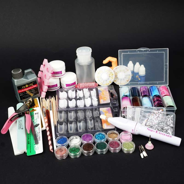 Two Styles Set A Or Set B Nail Acrylic Powder Glitter Manicure Set For Nail Art Kit Wish