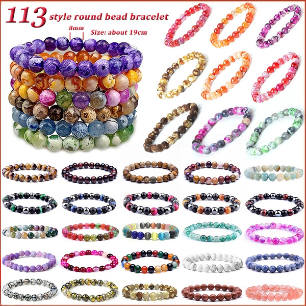 4mm Beads Stretch Bracelet Wholesale Natural Stone Bracelets For Women Men   Fruugo IN