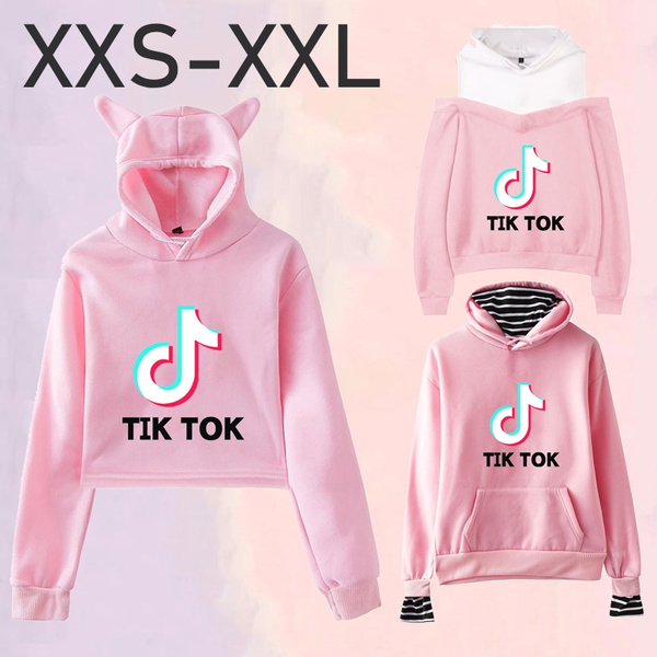 pink tik tok moletom com capuz