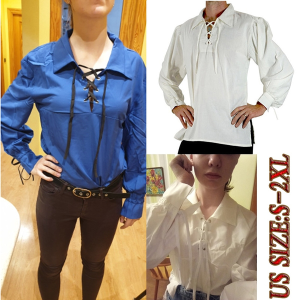 pirate lace up shirt