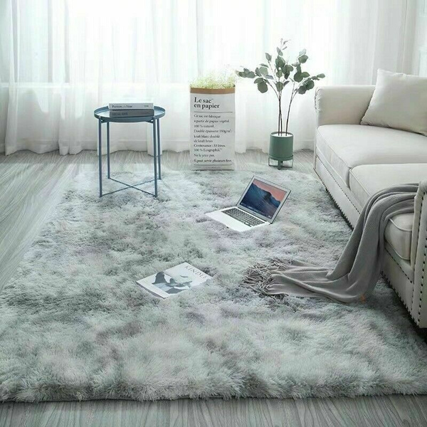 UKairy Carpet Balcony Round Rectangular Carpet Faux Fur Carpet Bedroom Mat Soft 