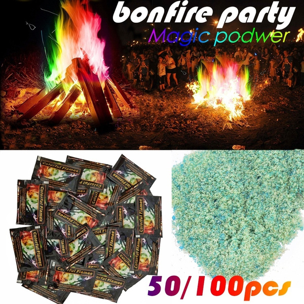 Mystical Fire Magic Tricks Bonfire Camp Fire Colorful Flame Powder Games Toy~~~ 