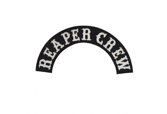 Patch Black Reaper Crew Outlaw Embroidered Anarchy Biker 4 Inches