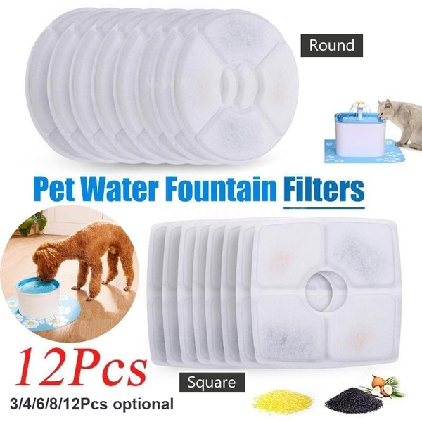 3/4/6/8/12PCS Cat/Dog Water Fountain Filters Replacement Filters for