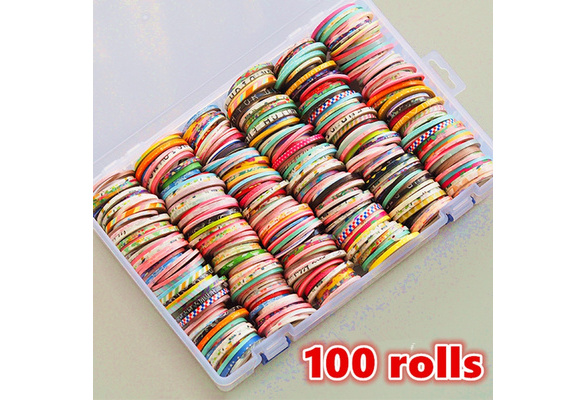 100 rolls Foil Gold Skinny Decorative Washi Tapes,1-5MM Wide DIY