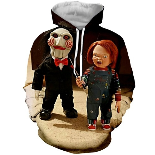 Fashion Femmes//Hommes Horreur Chucky 3D impression Hoodies Sweat-shirt Pullover