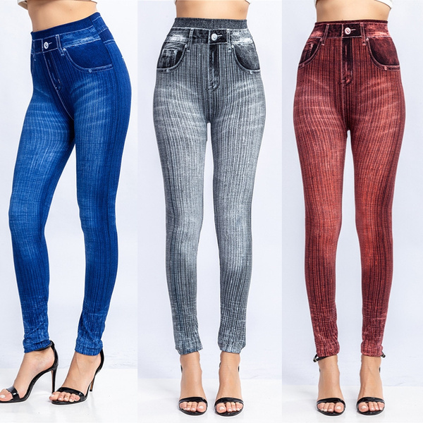 Buy ICONOFLASHWomen's Sublimation Legging Printed to Look Like Jeans Online  at desertcartKUWAIT