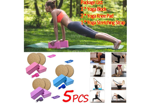 Details about   Cotton Stability Blocks & Strap Yoga Pilates Set Meditation Fitness Equipment 