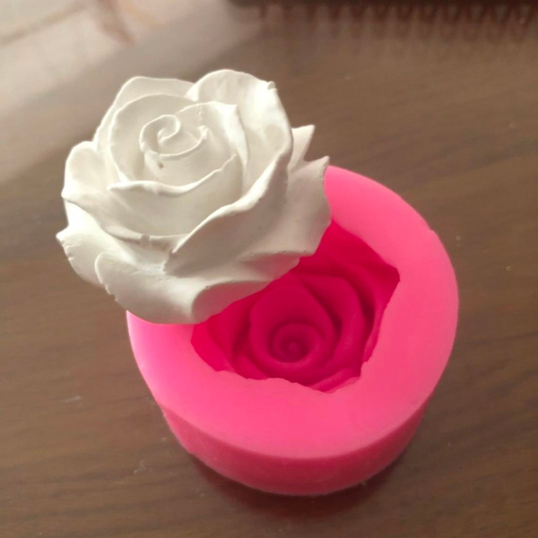 3D Rose Flowers Shape Silicone Mould Soap Candy Chocolate Cake Decorating Tools 