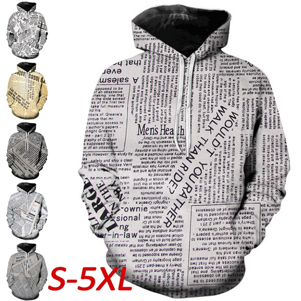 Newspaper on sale print hoodie