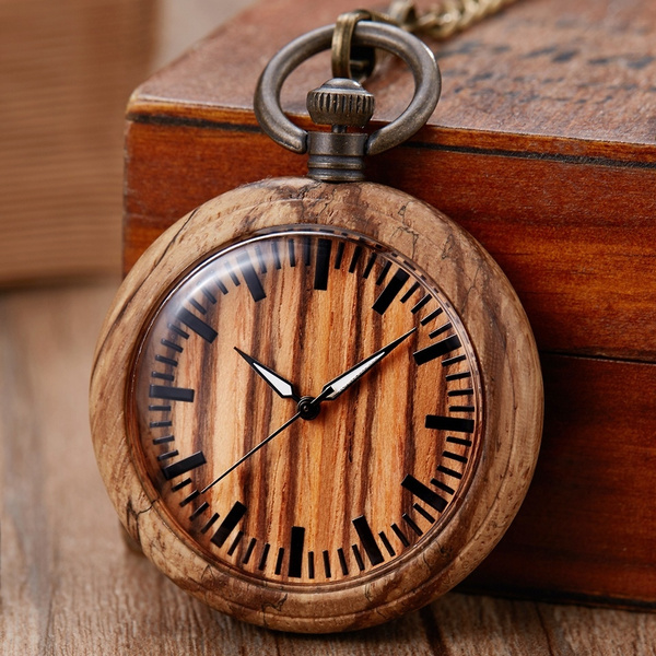 Wooden on sale pocket watch