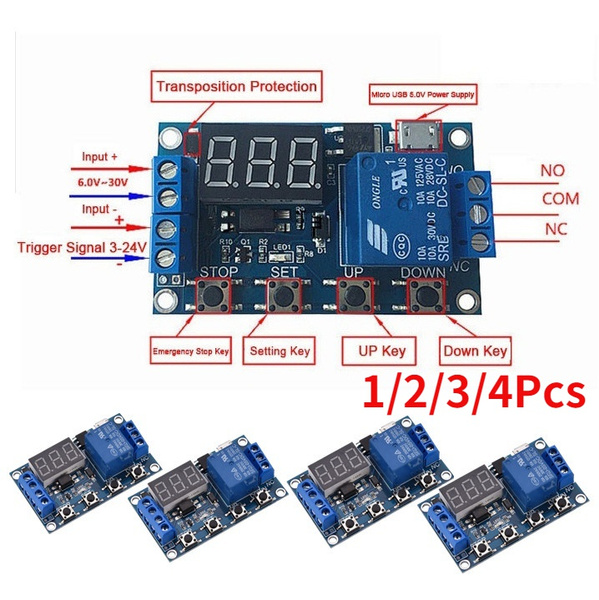 arceli 6 30v adjustable relay timer module switch
