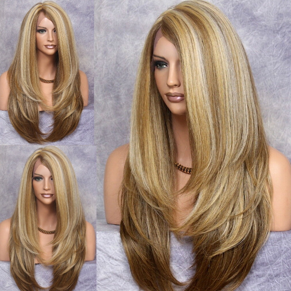 Long Blonde Brown Wig Hair Blend Full Wig Straight and Tangerine Blonde Sparkles Wigs For Women | Wish Long Blonde Brown Wig Hair Blend Full Wig Straight and Tangerine Blonde Sparkles Wigs For Women | Wish