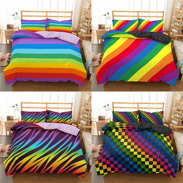 rainbow colored bedspreads