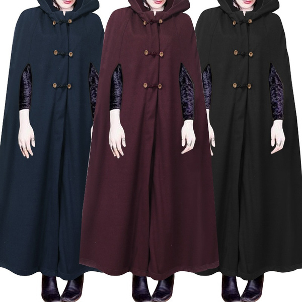 ZANZEA Long Cape Coat Women Hooded Cloak Overcoat Poncho Coats