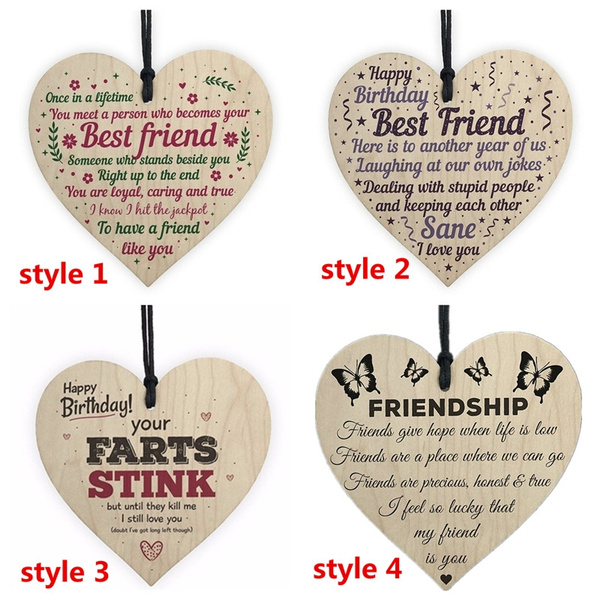 Details about   Ganz 4x6 Friendship Wood Plaque Hang or Stand "So Lucky To Have Friend Like EWE" 