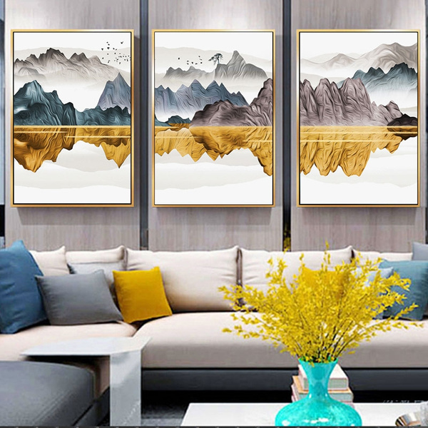 Abstract Landscape With Flying Art Print Home Decor Wall Art Poster I 
