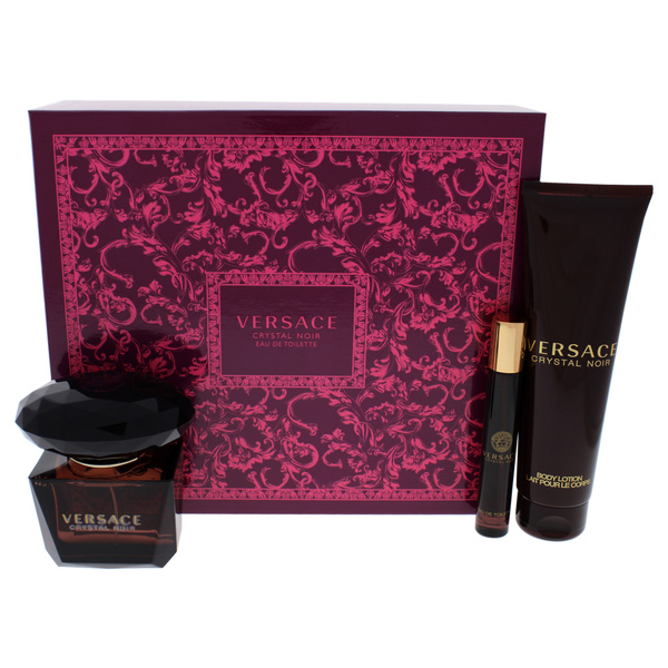 versace crystal noir 3 piece gift set