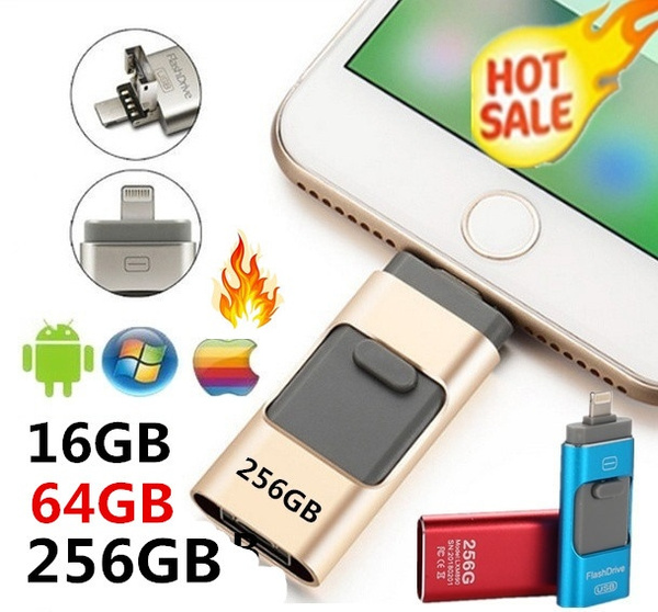 3in1 USB3.0 Usb Flash Drive for IPhone/iPad/Android/PC I-Flashdrive Pen  Drive /Otg Usb Flash Stick for Apple&android &USB