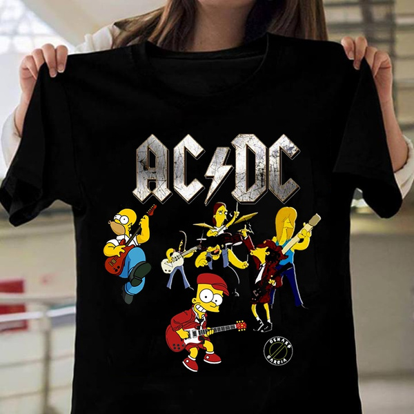 AC DC The Simpsons Ac Dc In 2019 T shirt Wish