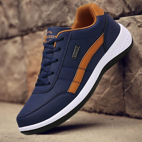 Men's Casual Sneakers Fashion Sports Shoes Running Walking Shoes for Men Leather Sneakers Large