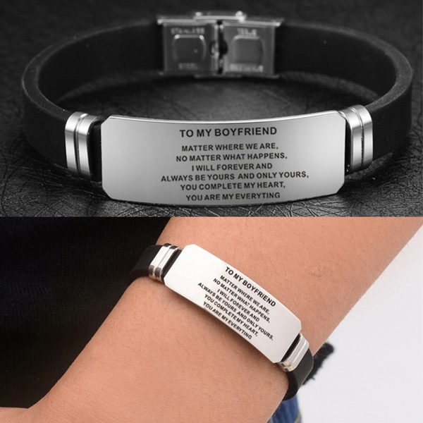 Sorry This Guy Is Already Taken By A Smart. Sarcasm Husband Gifts Inspire Valentine's Day Black Glidelock Clasp Bracelet Gifts For Husband