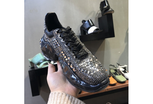 crystal platform sneakers