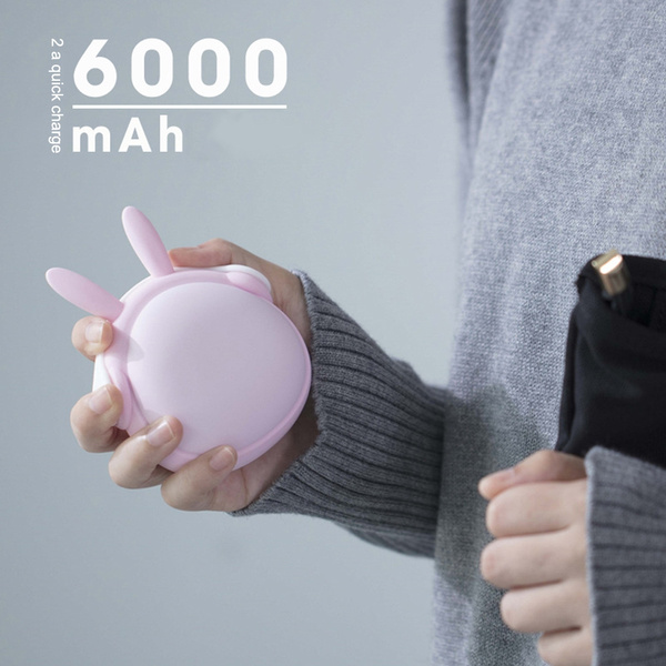 Cute Handwarmer Mini Hand Warmers for Girls Termofor Gumowy Portable Pocket Power Bank 6000mAh Battery Rechargeable|Stove Hand Warmers|