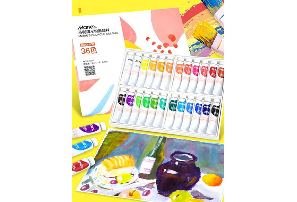 Marie's Art Watercolor Gouache Paint Set 12/18/24/36 Colors 12ML